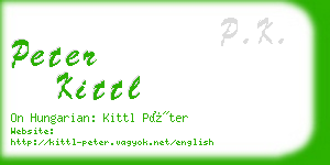 peter kittl business card